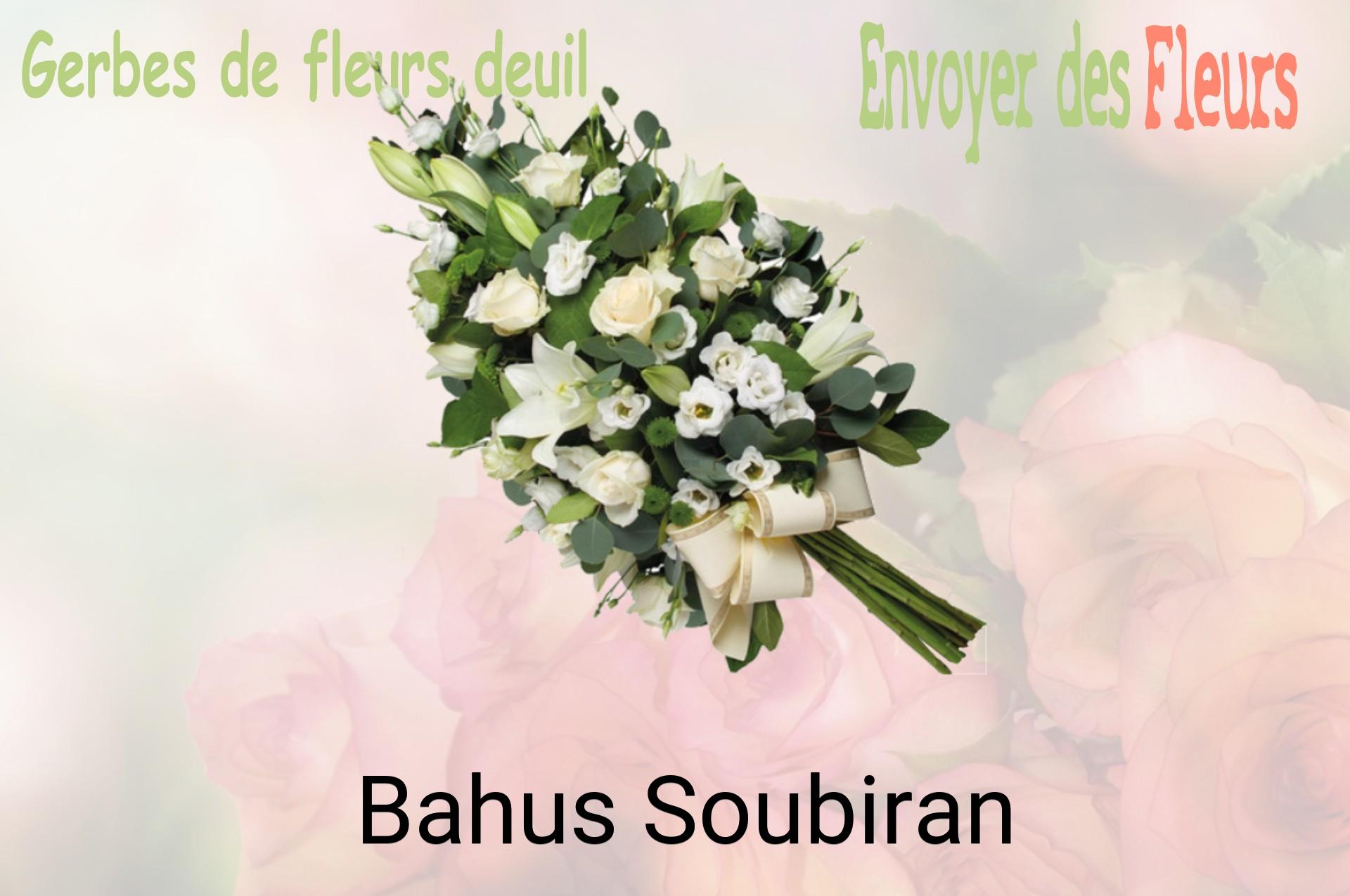 Gerbe de fleurs de deuil livrée à Bahus-Soubiran